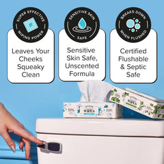 Unscented Flushable Wipes - Poo~Pourri