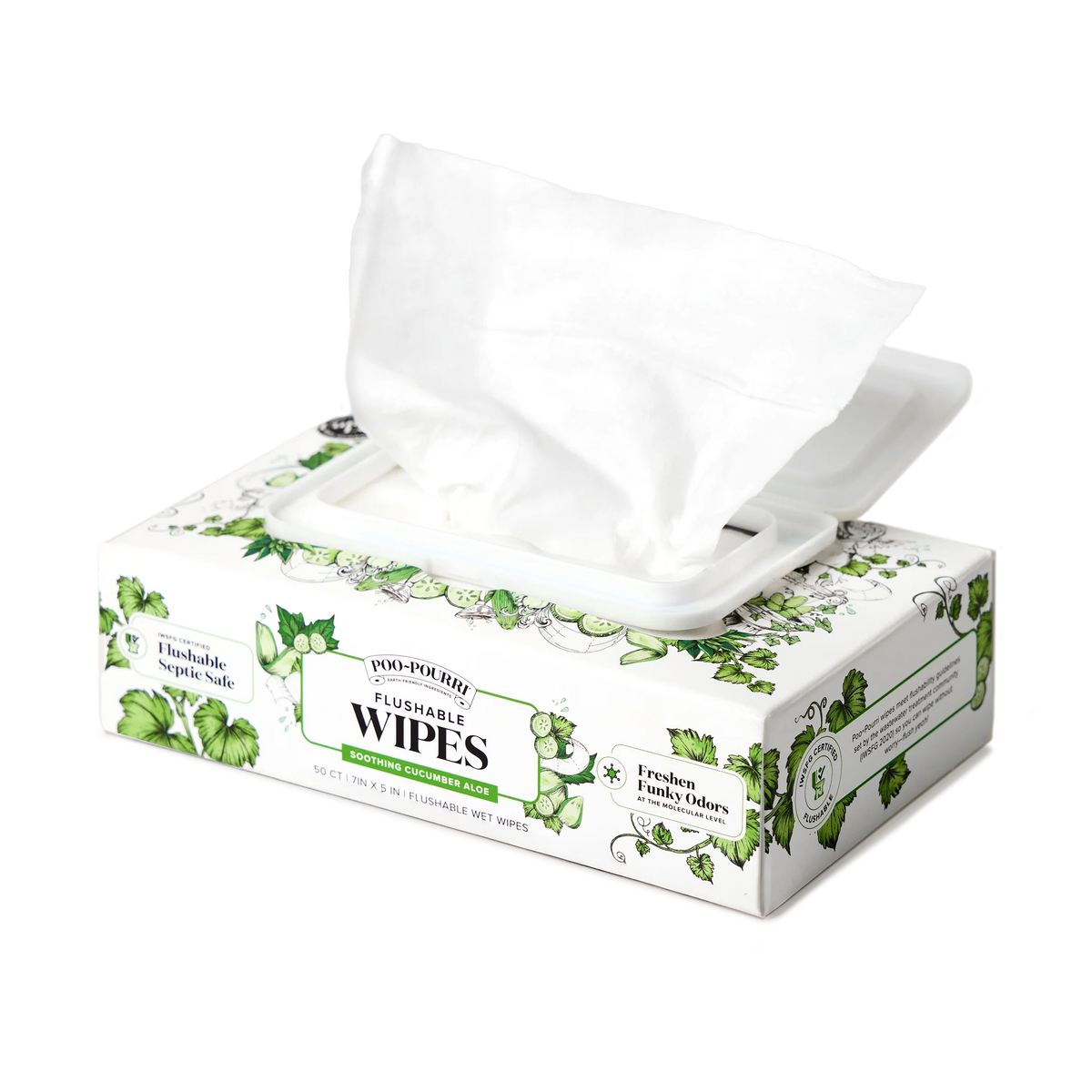Cucumber Aloe Flushable Wipes - Poo~Pourri